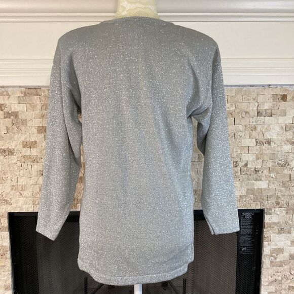 Vtg Norton McNaughton Petites Small Petite Silver Shimmer Sweater Shoulder Pads - Picture 4 of 9